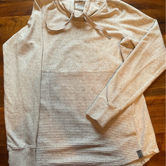 Women's L.L.Bean Cozy Mixed-Knit Pullover gray birch heather Medium Tall - Picture 3 of 12